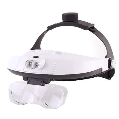 EWUROI Mount Magnifier Glasses with Detachable Bright LED Lamp - 5 Interchangeable Lenses: 1.0X, 1.5X, 2.0X, 2.5X, 3.5X Magnification