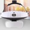 EWUROI Mount Magnifier Glasses with Detachable Bright LED Lamp - 5 Interchangeable Lenses: 1.0X, 1.5X, 2.0X, 2.5X, 3.5X Magnification view 4