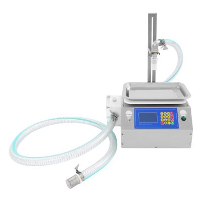 Automatic Paste Liquid Filling Machine, 0.02-22.05lbs Weight Honey Filling Machine with Memory Function and LCD Operating Panel, High Precision Single Head Filling Machine Bottling Equipment