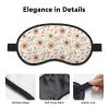 Floral Peach Cream Sleep Mask Eye Masks for Sleeping Eyemasks for Women Men Travel Night Blackout Mask view 3