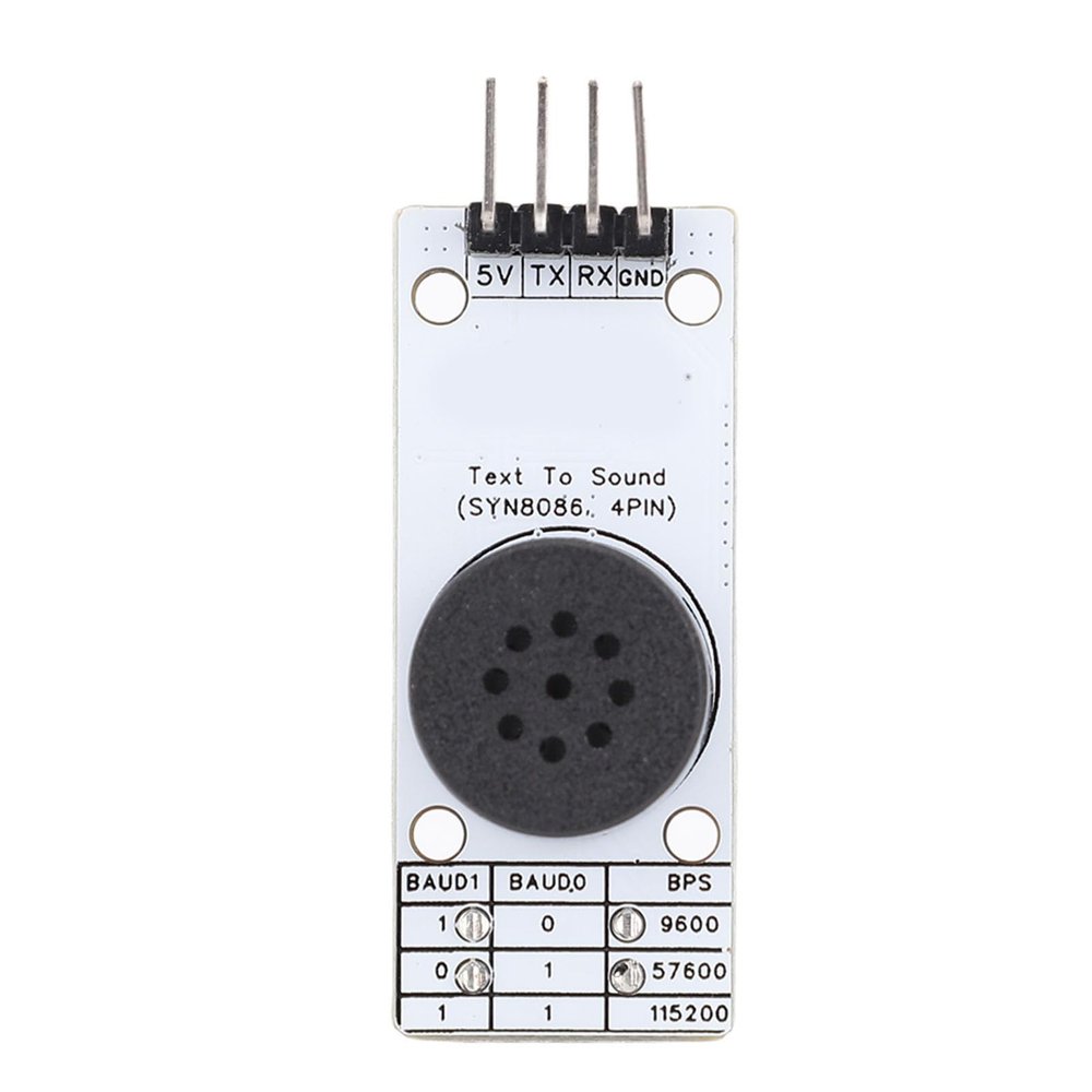 ASHATA Chinese Speech Synthesis Module, UART Interface 10 Levels Volume Adjustment and 30 Levels Speed Control, for Vehicle Terminals, Bus Stop Announcements and Voice Intercoms