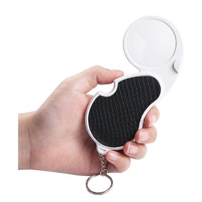 EWUROI High Magnification Portable Magnifying Glass, Folding Elderly Reading Handheld Magnifying Glass