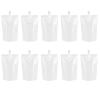 Baluue 50pcs Transparent Portable Drink Pouches with Spout Food Grade Plastic Reusable Liquid Storage Bags for Camping Outdoor Travel and Juice Soymilk view 1