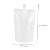 Baluue 50pcs Transparent Portable Drink Pouches with Spout Food Grade Plastic Reusable Liquid Storage Bags for Camping Outdoor Travel and Juice Soymilk view 2