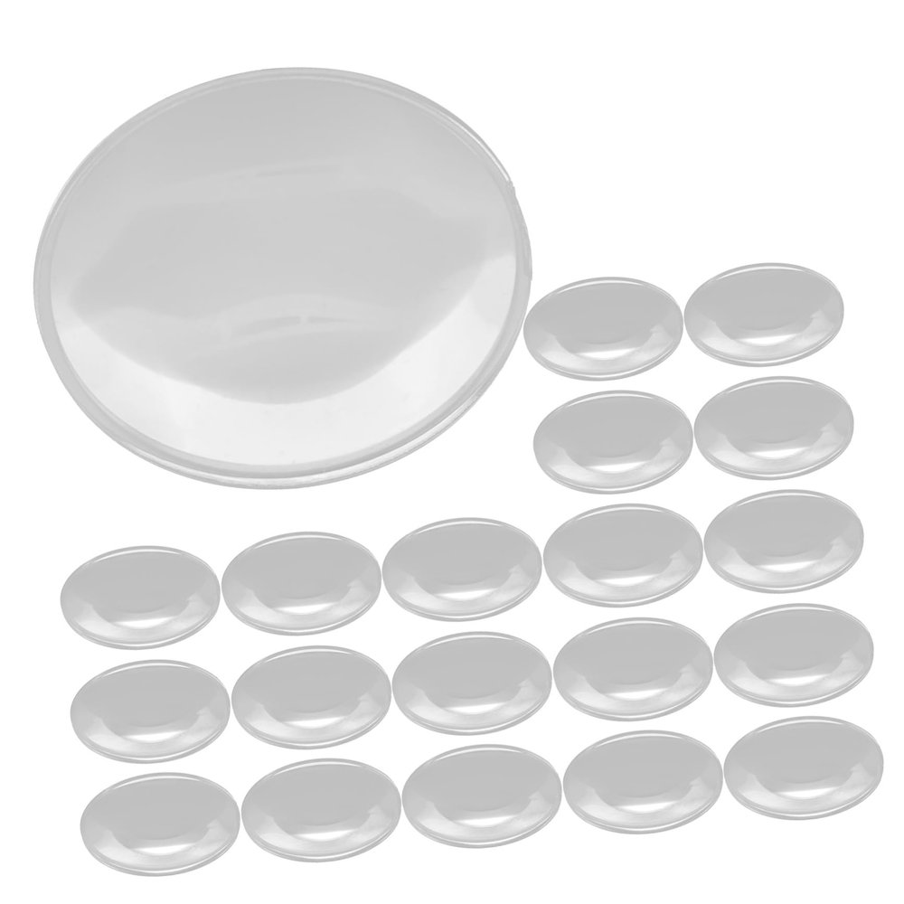 Gatuida 20Pcs Double Convex Lens Magnifier Set Portable for Seniors Reading Jewelry Maps Computer Repair with Sliding Cover Protection