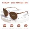 YUKANG Progressive Multifocal Sunglasses for Women Men, Multifocus Sun Readers Outdoor Reading Sunglasses Women's with UV400 BLBrown1.5 view 2
