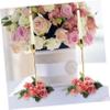 Cabilock 3Pcs Artificial Rose Candle Rings Wreaths with Realistic Leaves for Wedding Table Centerpieces Home Party Decor Faux Flower Candle Ring for Romantic Events view 3
