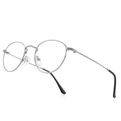 RB.Pilot Small Metal Round Reading Glasses for Women Men Classic Vintage Retro Shades Blue Light Blocking Computer Readers