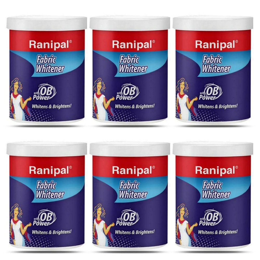 Rani-Pal Fabric Whitener Powder Detergent for White and Colored Clothes, 80 Gm, Pack of 6