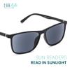 2SeeLife Durable Large TR-90 Reading Sunglasses for Men Medium-Wide Fit, Durable & Sturdy Frame, Spring Hinges, Premium Sun Readers, Black Matte, +2.50 view 2
