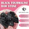 0.44lb Black Tourmaline Crystals, Natural Raw Black Tourmaline Stones Healing Rough Tourmaline Crystal for Energy Protection, Clearing Negative Energy, Fountain Rocks, Decoration, Polishing (200g) view 2