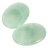 Beatifufu 2Pcs Natural Thumb Stone Green Aventurine Worry Stone for Relaxing Stress Relief Massage Portable Oval Scraping Plate for Muscle Joint Care view 1