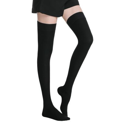 20-30mmHg Medical Thigh High Compression Stockings for Women & Men,Closed Toe Graduated Compression Socks,Circulation Pressure Stockings for Varicose VeinsEdema, DVT (Black*1, 2XL)