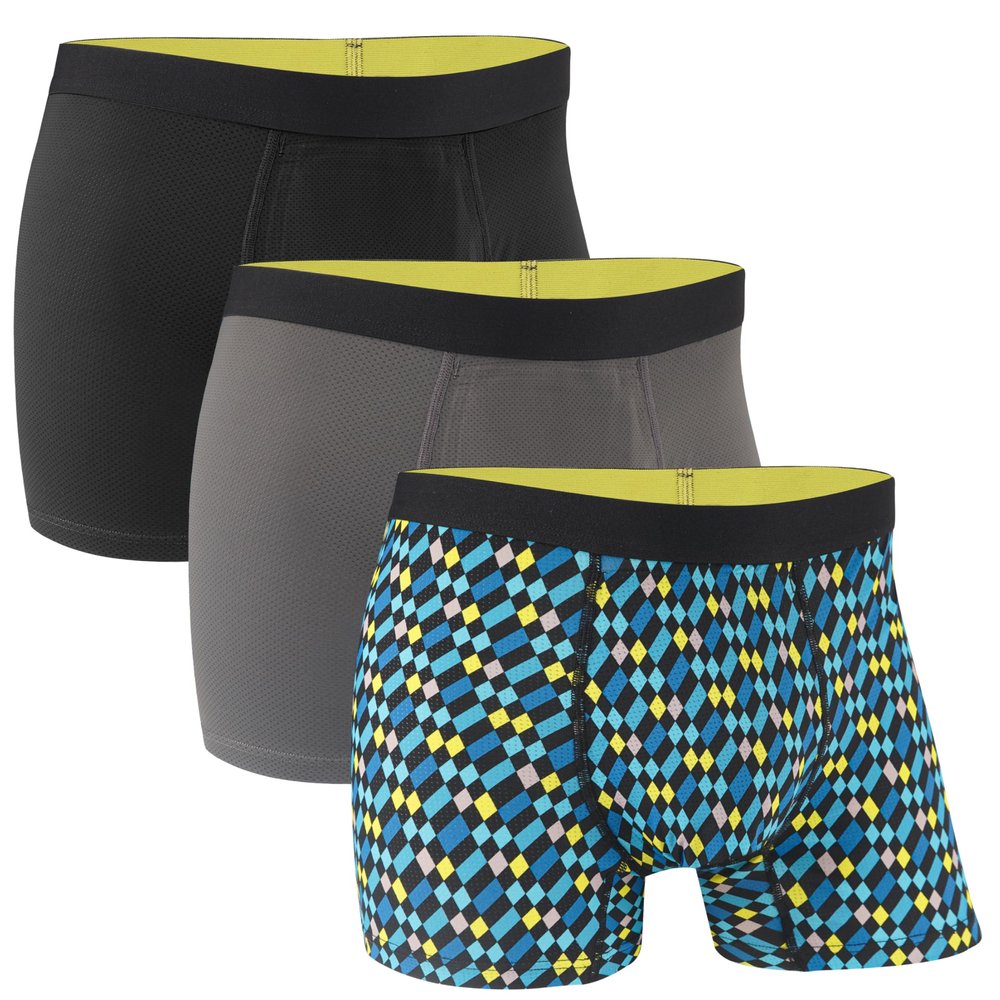 SUNCHIRI Incontinence Underwear for Men, 50ML Absorbency Washable Reusable Leakproof Protection Boxer Briefs 3 Pack (Multicolor01, Large)