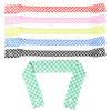 6pcs Cooling Neck Wraps, 6 Colors Polyester Material Ice Neck Cooler with Snap Button for Women and Men Summer Cycling Outdoor Sport Activities(Checkerboard Pattern Style) view 1