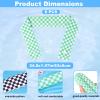 6pcs Cooling Neck Wraps, 6 Colors Polyester Material Ice Neck Cooler with Snap Button for Women and Men Summer Cycling Outdoor Sport Activities(Checkerboard Pattern Style) view 2
