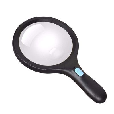 EWUROI Black Magnifying GlassHandheld Magnifier for Reading, Inspection, Hobbies Crafts, Glass Diameter 138mm