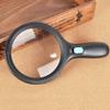 EWUROI Black Magnifying GlassHandheld Magnifier for Reading, Inspection, Hobbies Crafts, Glass Diameter 138mm view 3