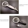 EWUROI Hand-held MagnifierLED Light, Reading Glass Lens Jewelry Loupe White for The Elderly Reading Maintenance view 3