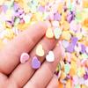 Larger Size Conversation Hearts Polymer Clay Assorted Heart Sprinkles, Fake Candy Heart Nail Art Slices, Miniature Heart rdnqu (Bag: 30 Grams) view 2