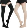 20-30mmHg Medical Thigh High Compression Stockings for Women & Men,Closed Toe Graduated Compression Socks,Circulation Pressure Stockings for Varicose VeinsEdema, DVT (Beige*1+Black*1, 2XL) view 1