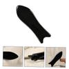 BELLIFFY Thick Black Buffalo Horn Facial Scraping Board for Gua Sha Massage Portable Handheld Massager for Face Neck Shoulders and Feet for Daily Aches and Relaxation view 2