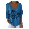 V-Neck Retro Funny Proud Member Of Wdnc Club Menopause Perimenopause Print Knitted Tops Positive Shirts Menopause Perimenopause T Shirt Blue view 1
