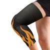 Black Fluorescent Cool Flame Orange knee support brace (2 pack) Tight Anti-Slip Design knee pad sleeves for Skating, Skateboard, Gym, football view 2