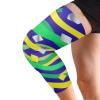 Abstract Art Yellow Green Wave Lines Square knee brace for women (A pair) Joint Pain Relief knee sleeve for Bike, Skating, Wrestling, Gardening view 2