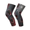 Yoogain Gothic White Spider Web knee braces for men (A pair) Relieve Muscle Pressure knee protection for Hiking, Skiing, Workout, Gardening view 1