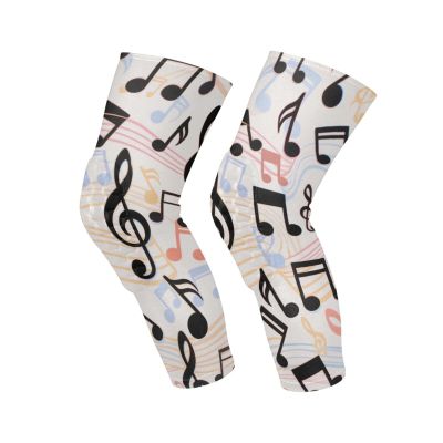 Modern Decor Cartoon Music Symbol knee brace for men (A pair) Joint Pain Relief knee sleeves for men for Skateboard, Climbing, Cycling, Wrestling