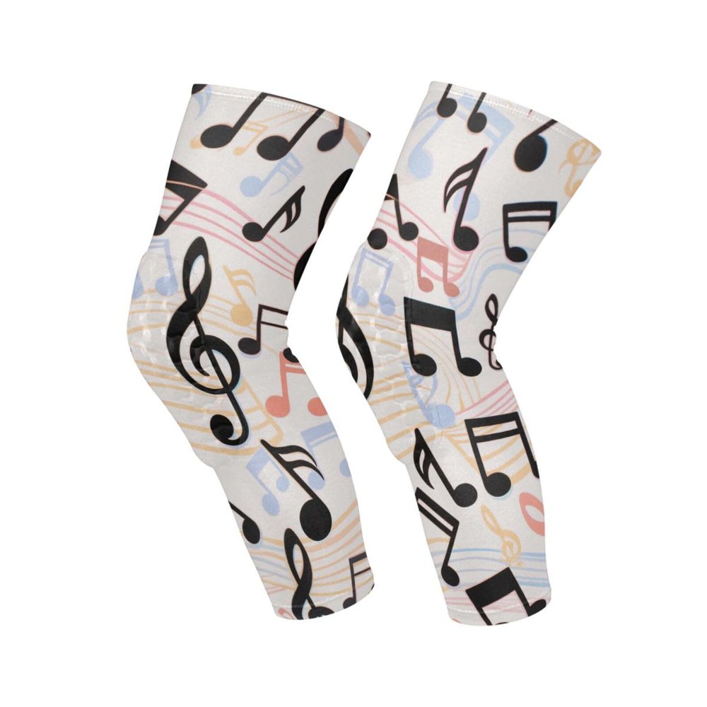 Modern Decor Cartoon Music Symbol knee brace for men (A pair) Joint Pain Relief knee sleeves for men for Skateboard, Climbing, Cycling, Wrestling