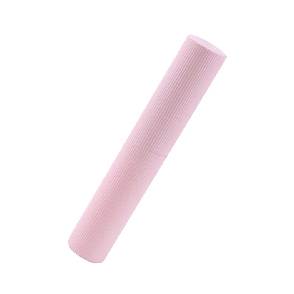 Yliaun Toothbrush box 15pc Holder Cover Bathroom Accessories Travel for Home, Travel, Business, Camping, School(Pink)