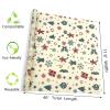 Organic Beeswax Wraps for Food-12 x 40" Reusable Beeswax Wraps Roll for Food Preservation & Storage Eco-Friendly Food Wraps Sustainable Food Storage Wraps for Cheese, Sandwich, Bread (Xmas) view 2