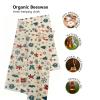 Organic Beeswax Wraps for Food-12 x 40" Reusable Beeswax Wraps Roll for Food Preservation & Storage Eco-Friendly Food Wraps Sustainable Food Storage Wraps for Cheese, Sandwich, Bread (Xmas) view 3