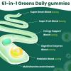 61-in-1 Supergreens Daily Gummies for Women and Men, Multivitamin Superfood Gummy with Probiotics for Metabolic, Energy, and Digestive Health, Sugar Free, Green Apple Flavor, 60 Count view 2