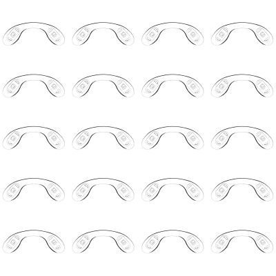 20 Pcs Silicone Nose Pads for Glasses, Anti Slip Nose Pieces Replacement with Screwdriver & Screws, U Shaped Eyeglasses Nose Pads for Sunglasses, Eyewear, Non Slip