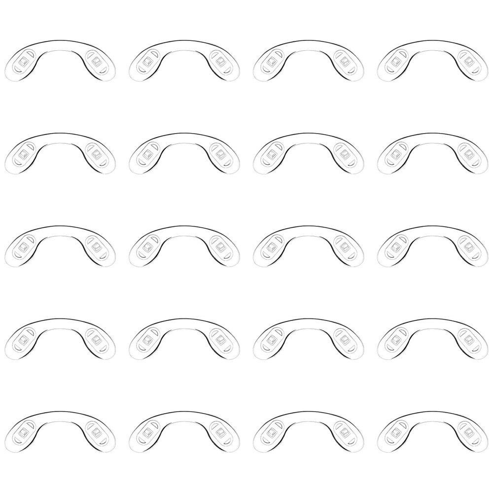 20 Pcs Silicone Nose Pads for Glasses, Anti Slip Nose Pieces Replacement with Screwdriver & Screws, U Shaped Eyeglasses Nose Pads for Sunglasses, Eyewear, Non Slip