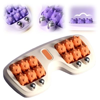 Yonynn Foot Roller Massager for Relief, Dual Foot Massage Roller with Acupressure & Magnetic Therapy, Icing Foots Rollers for Home & Office (Orange)