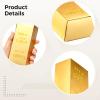 48 Pcs Fake Gold Bar Treat Boxes, 5.53.21.7" Treasure Brick Containers for Pirate-Themed Parties, Casino Events, and Gatherings view 2