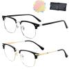 Ultra Light Anti Blue Presbyopic Glasses, Auto Focus Glasses Self Adjusting, Auto Focus Reading Glasses for Men Women (Black+Gold,+2.5) view 1