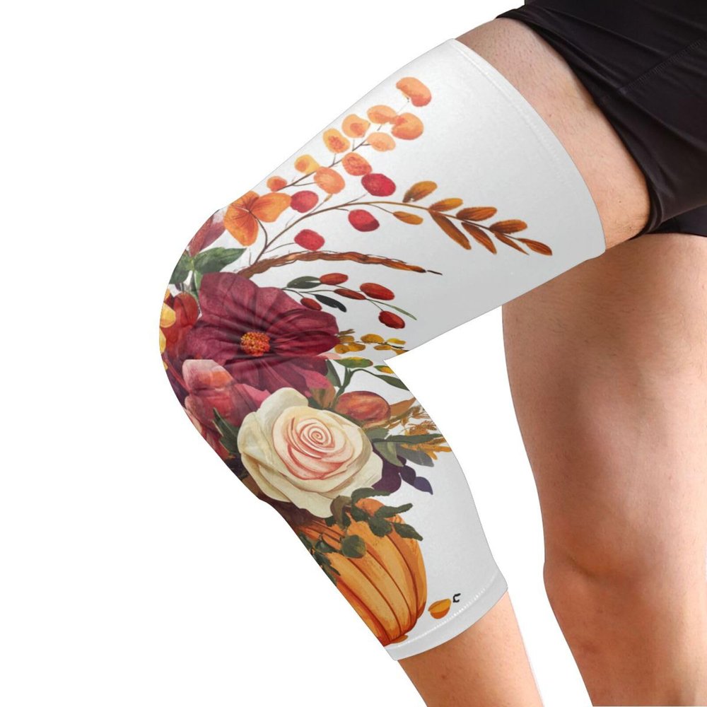 Floral Illustration for Thanksgiving Knee Brace for Men (A Pair) Relieve Muscle Pressure Sports Knee Pads for football, Basketball, Work, Basketball