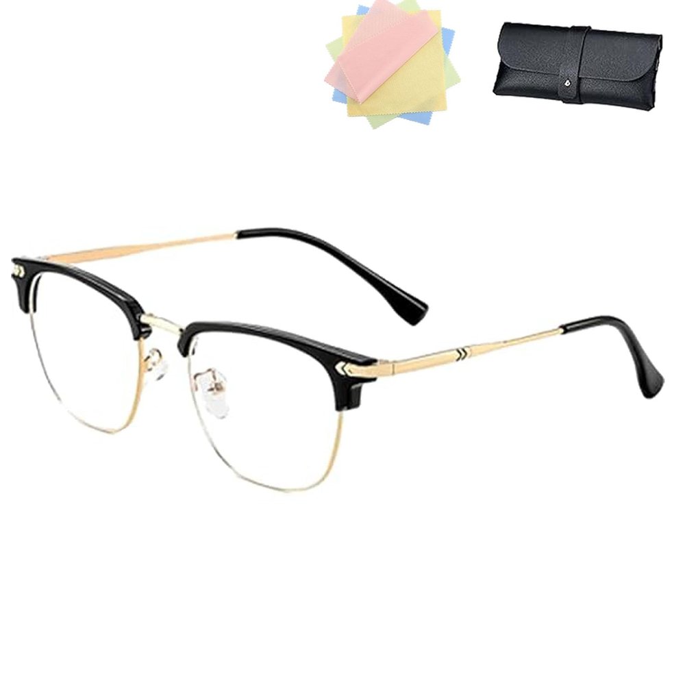 Ultra Light Anti Blue Presbyopic Glasses, Auto Focus Glasses Self Adjusting, Auto Focus Reading Glasses for Men Women (Gold,+1.0)
