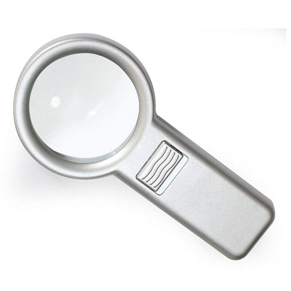 Magnifying Glasses,Handheld Illumination Magnifying Glass 10 Led Lamps Convenient Old Man Reading Magnifier 5X Hd Lens High Grade Hobbies Maps Crafts