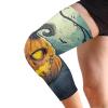 GuoChe Halloween Lantern Monster Compression Knee Brace for Women (2 Pack) Joint Pain Relief Knee Pad Sleeve for Cycling, Gardening, Yoga, Volleyball view 1