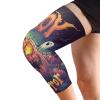 Scary Halloween Grimace Pumpkin Knee Compression Brace (Pack of 2) Relieve Muscle Pressure Sport Knee Pads for Scooter, Basketball, Skiing, Workout view 1