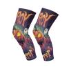 Scary Halloween Grimace Pumpkin Knee Compression Brace (Pack of 2) Relieve Muscle Pressure Sport Knee Pads for Scooter, Basketball, Skiing, Workout view 2