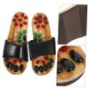 UTHCLO Natural Jade Massage Sandals for Foot Acupoints Relaxation Health Care Cobblestone Slippers with PU EVA Material Black Soothes Plantar Fasciitis and Enhances view 3