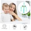 Healifty Toothbrush and Teething for Soft Silicone Full Bristle Brush with Chewable Handle and Wide Safety Guard for Gum Care Ages Green view 2
