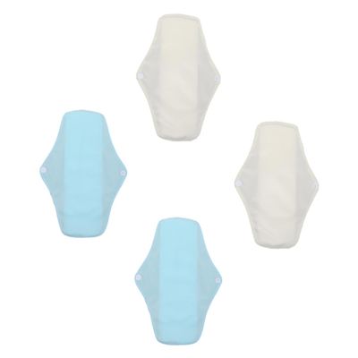Baluue 4Pcs Washable Menstrual Pads Reusable Breathable Sanitary Napkins for Women Lightweight Comfortable Nursing Mats with Random Colors Random Color